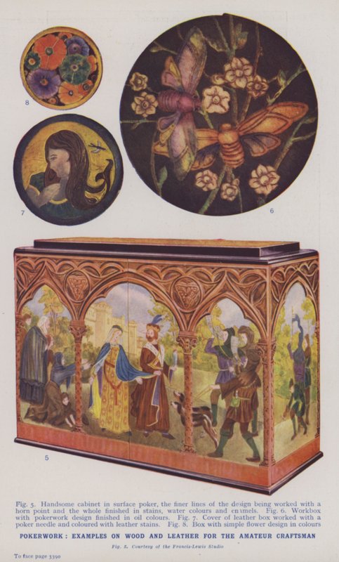 Pokerwork, Examples on Wood and Leather for the Amateur Craftsman by English Photographer