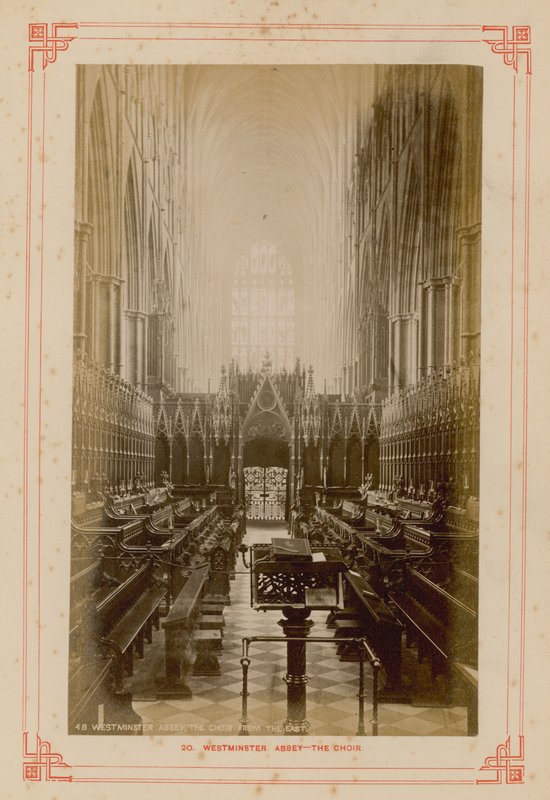 Postcard of the Choir of Westminster Abbey by English Photographer