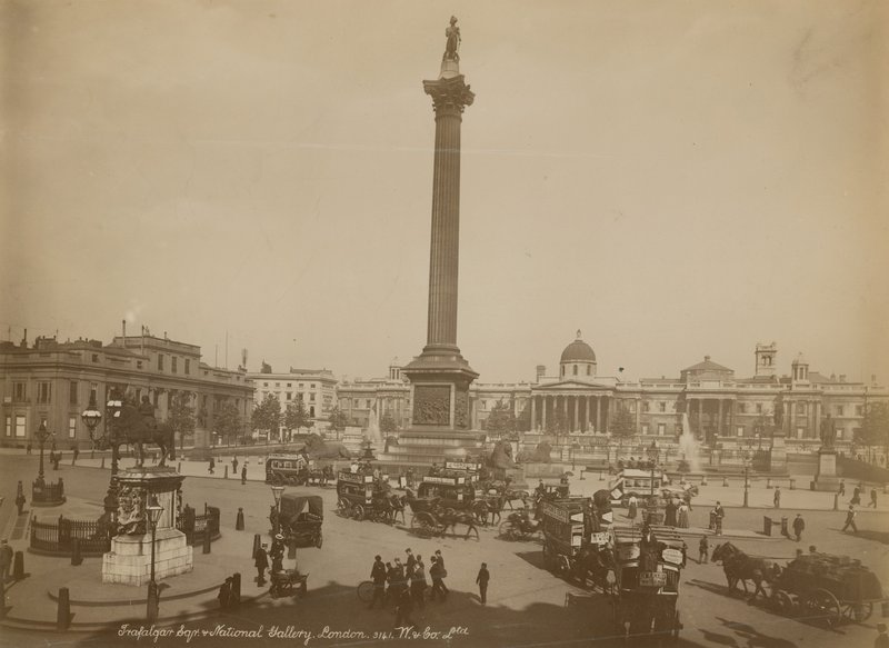 Postcard with an Image of Trafalgar Square by English Photographer