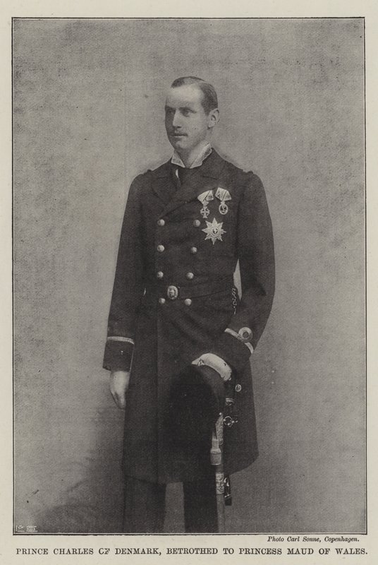Prince Charles of Denmark, betrothed to Princess Maud of Wales by English Photographer