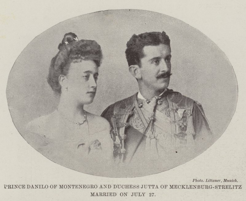 Prince Danilo of Montenegro and Duchess Jutta of Mecklenburg-Strelitz Married on 27 July by English Photographer