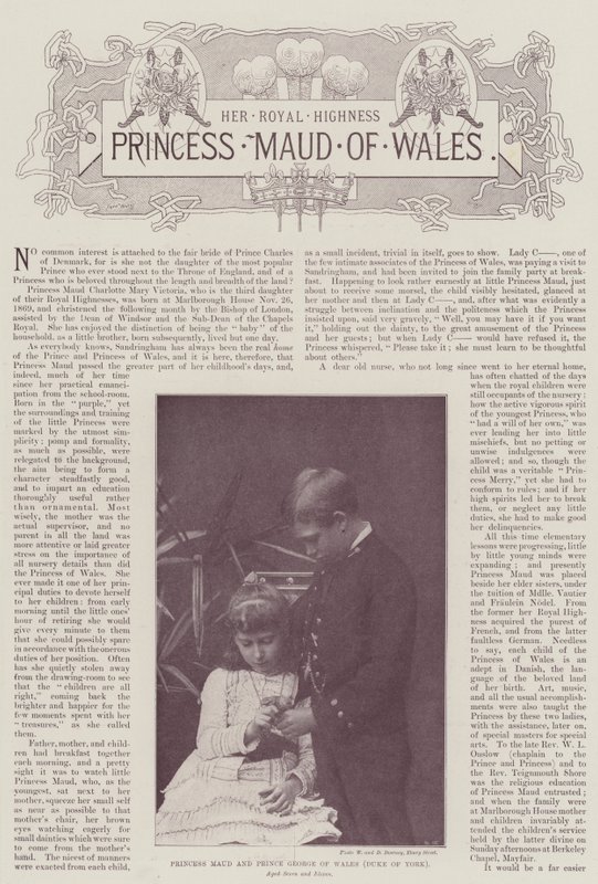 Princess Maud and Prince George of Wales (Duke of York) by English Photographer
