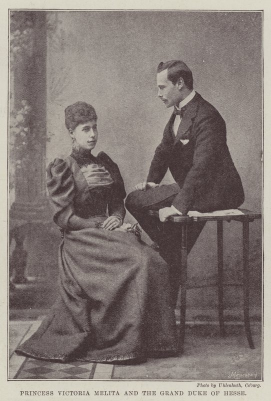Princess Victoria Melita and the Grand Duke of Hesse by English Photographer