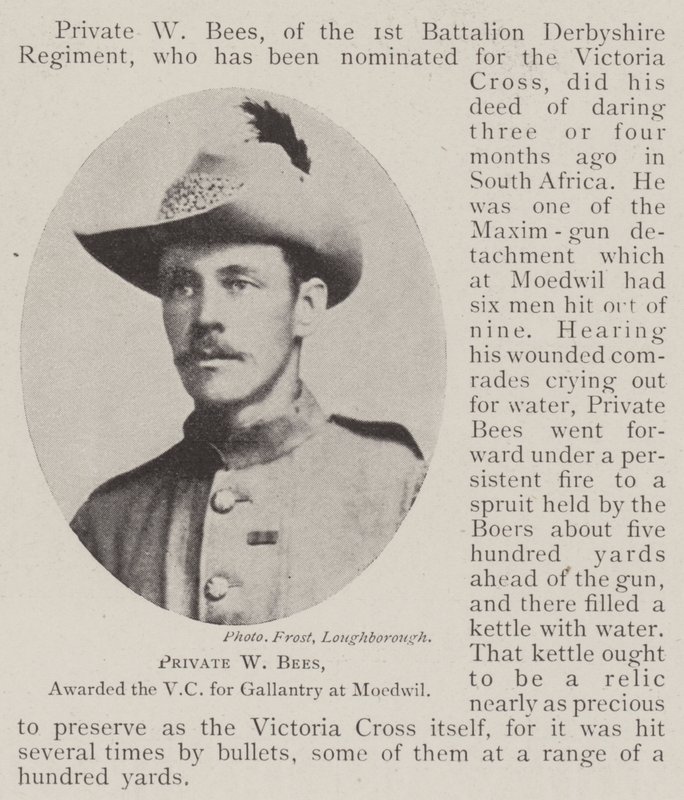 Private W Bees, awarded the VC for Gallantry at Moedwil by English Photographer