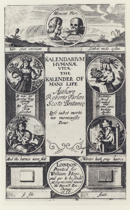R Farley, Kalendarium humanae vitae, W Hope 1638 by English Photographer