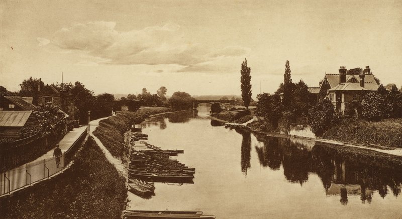 River Wye from the Bridge, Hereford by English Photographer