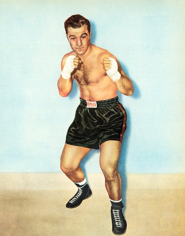Rocky Marciano, heavyweight boxing champion of the world, unbeaten in forty-eight professional fights by English Photographer
