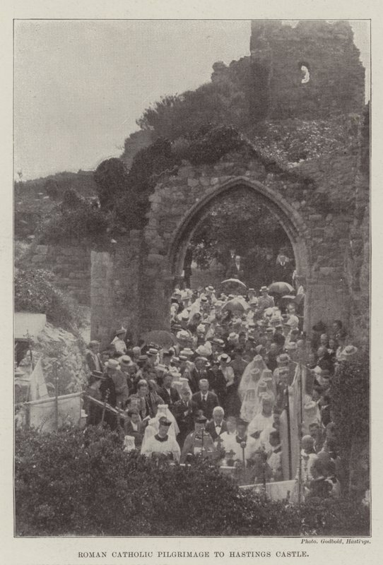 Roman Catholic Pilgrimage to Hastings Castle by English Photographer