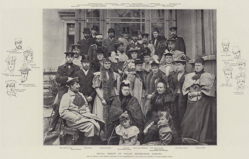 Royal Group at Palais Edinburgh, Coburg by English Photographer