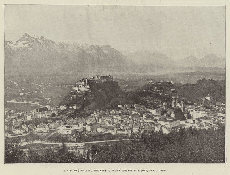 Salzburg (Austria), the City in which Mozart was born, 27 January 1756 by English Photographer