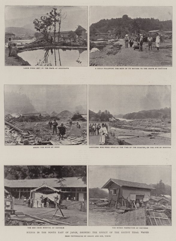 Scenes in the North East of Japan, showing the Effect of the Recent Tidal Waves by English Photographer