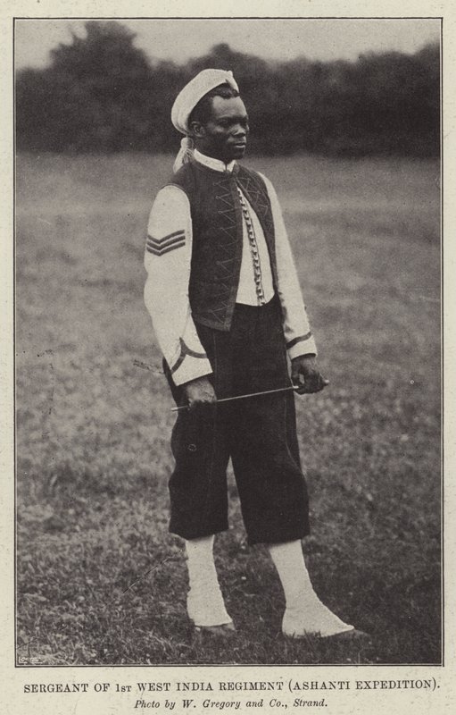 Sergeant of 1st West India Regiment, Ashanti Expedition by English Photographer