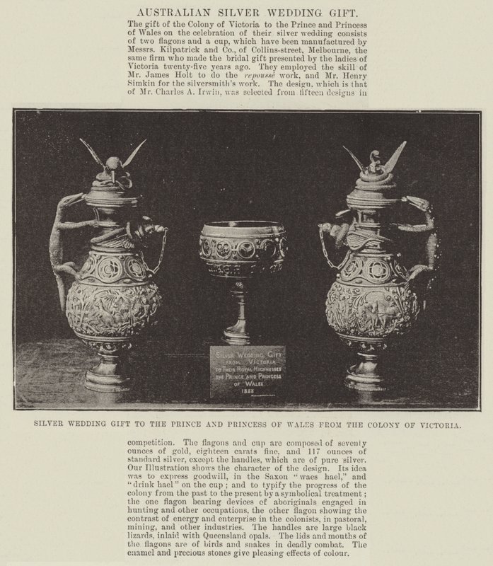 Silver Wedding Gift to the Prince and Princess of Wales from the Colony of Victoria by English Photographer