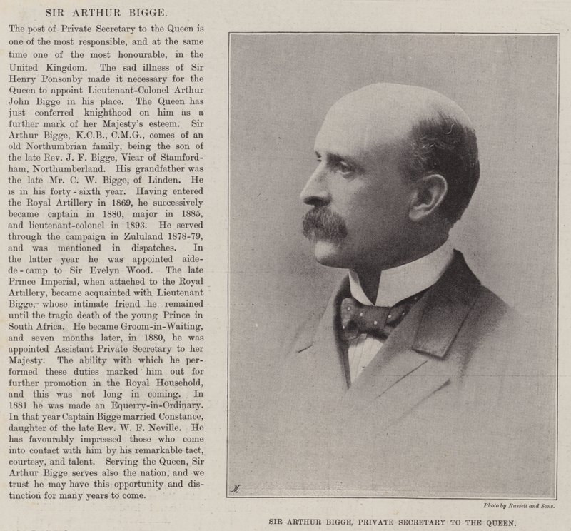 Sir Arthur Bigge, Private Secretary to the Queen by English Photographer