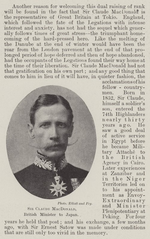 Sir Claude MacDonald, British Minister to Japan by English Photographer