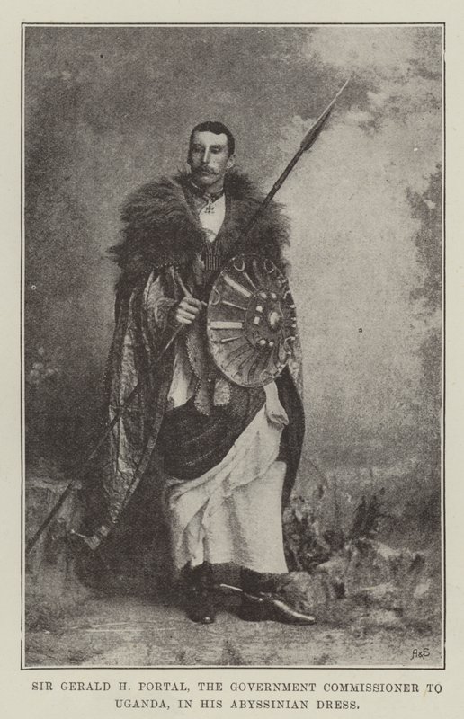 Sir Gerald H Portal, the Government Commissioner to Uganda, in his Abyssinian Dress by English Photographer