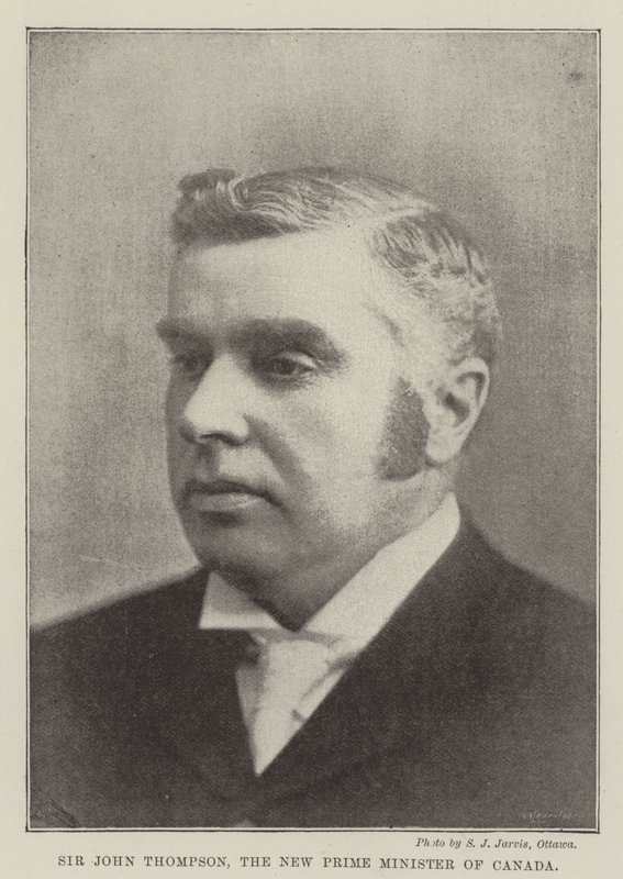 Sir John Thompson, the New Prime Minister of Canada by English Photographer