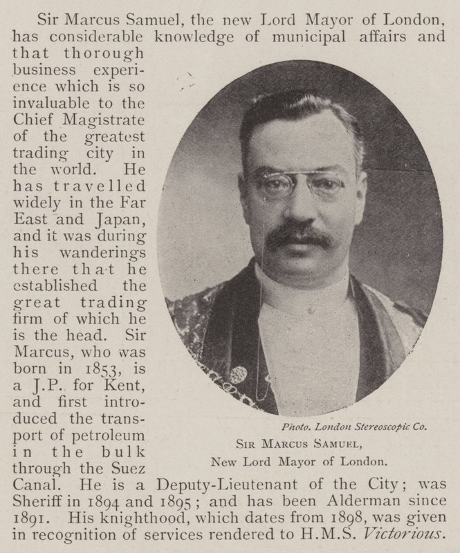 Sir Marcus Samuel, New Lord Mayor of London by English Photographer