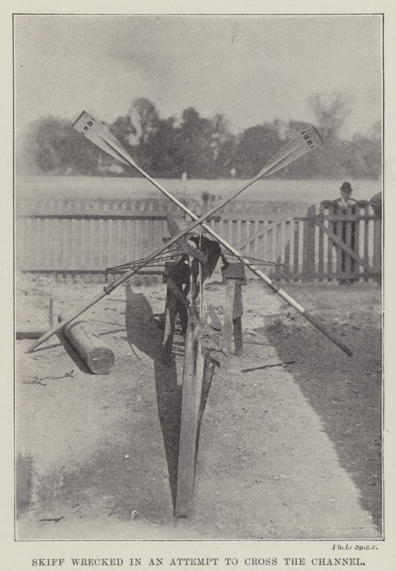 Skiff wrecked in an Attempt to cross the Channel by English Photographer