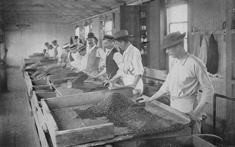 South Africa: Searching Tables, De Beers Diamond Mines, Kimberley by English Photographer