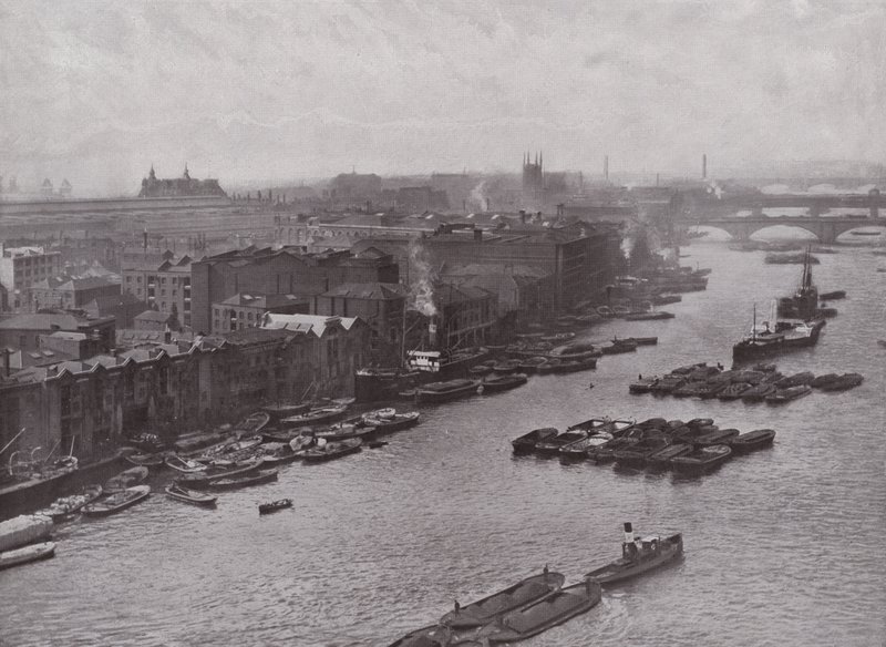 South Bank of the Thames, from the Tower Bridge by English Photographer