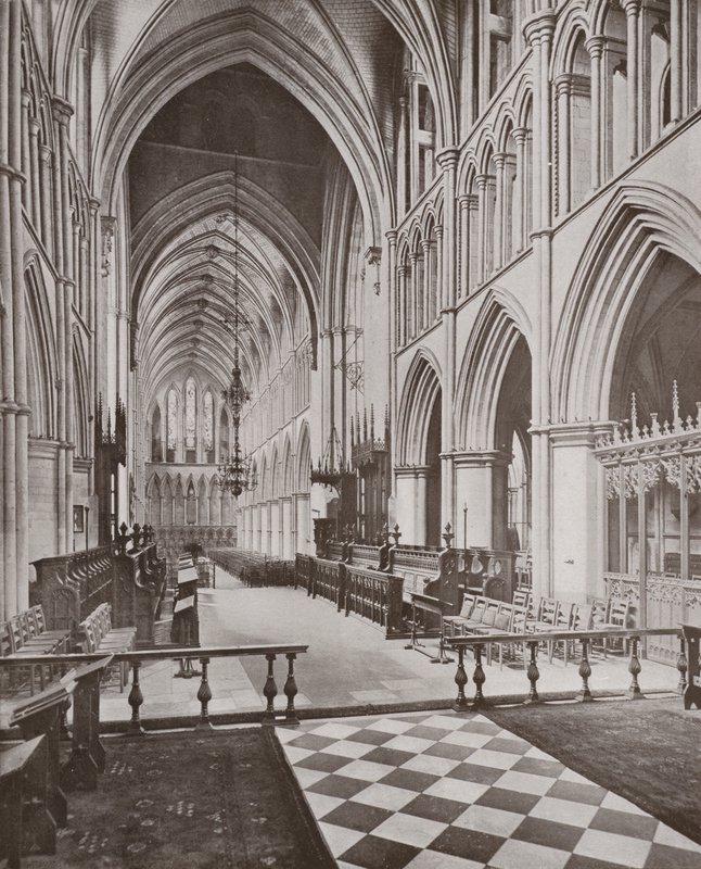 Southwark Cathedral, the Choir and Nave, looking West by English Photographer