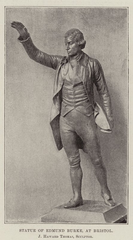 Statue of Edmund Burke, at Bristol, J. Haward Thomas, Sculptor by English Photographer