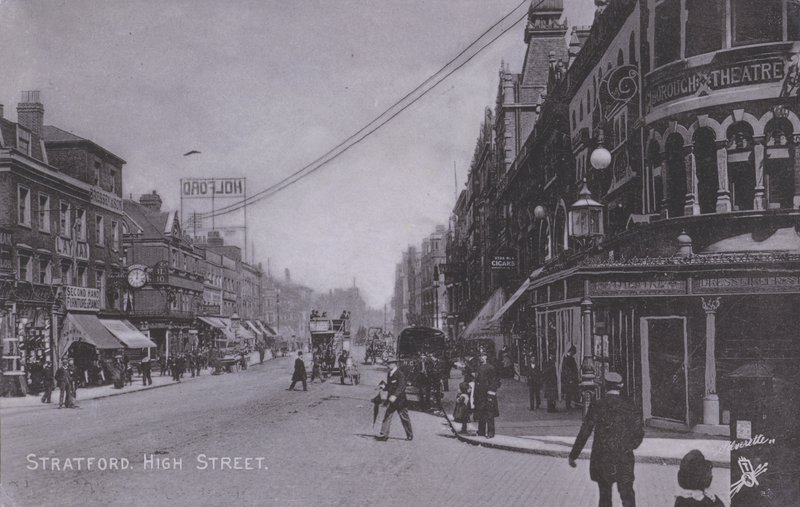 Stratford, High Street, with Borough Theatre by English Photographer