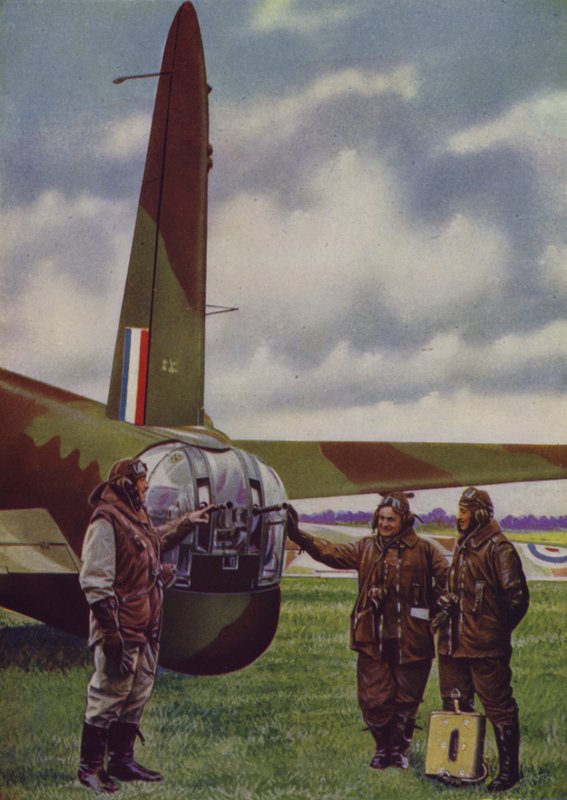Tail gun turret of a British Vickers Wellington medium bomber by English Photographer
