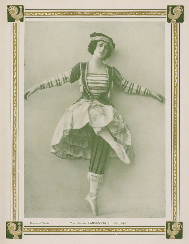 Tamara Karsavina, Russian Prima Ballerina, in a Ballets Russes Production of Igor Stravinsky