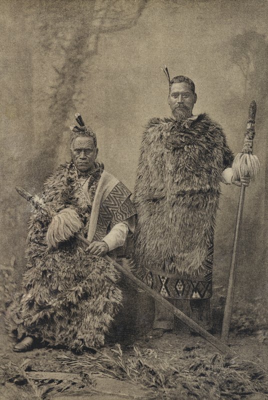 Tawhiao, the Maori King, and Major Wiremu Te Wheoro by English Photographer