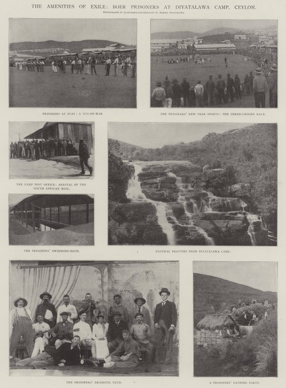 The Amenities of Exile, Boer Prisoners at Diyatalawa Camp, Ceylon by English Photographer