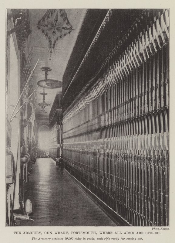 The Armoury, Gun Wharf, Portsmouth, where all Arms are Stored by English Photographer