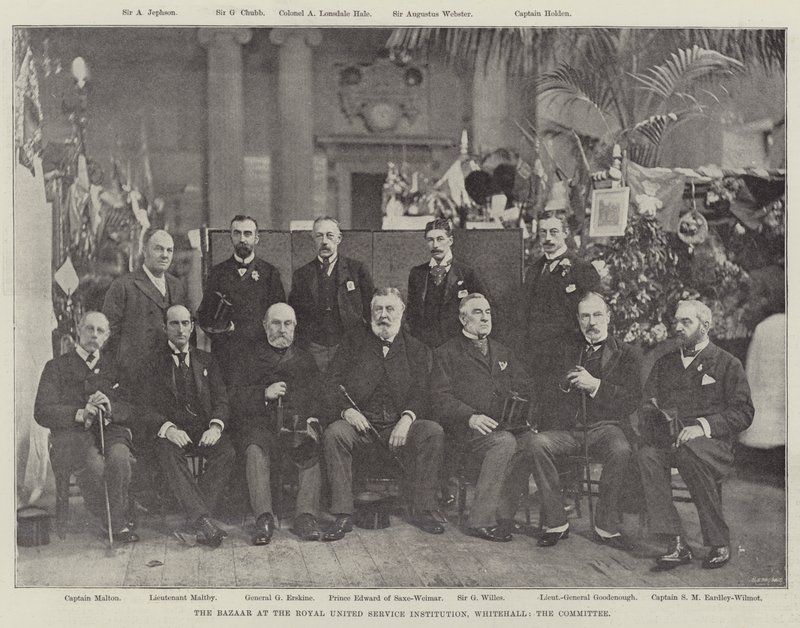 The Bazaar at the Royal United Service Institution, Whitehall, the Committee by English Photographer