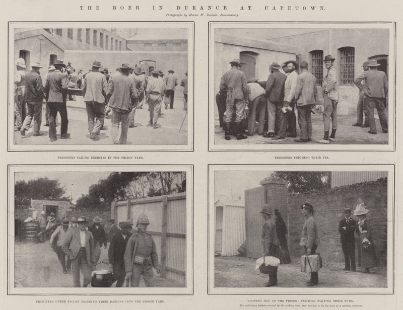 The Boer in Durance at Cape Town by English Photographer