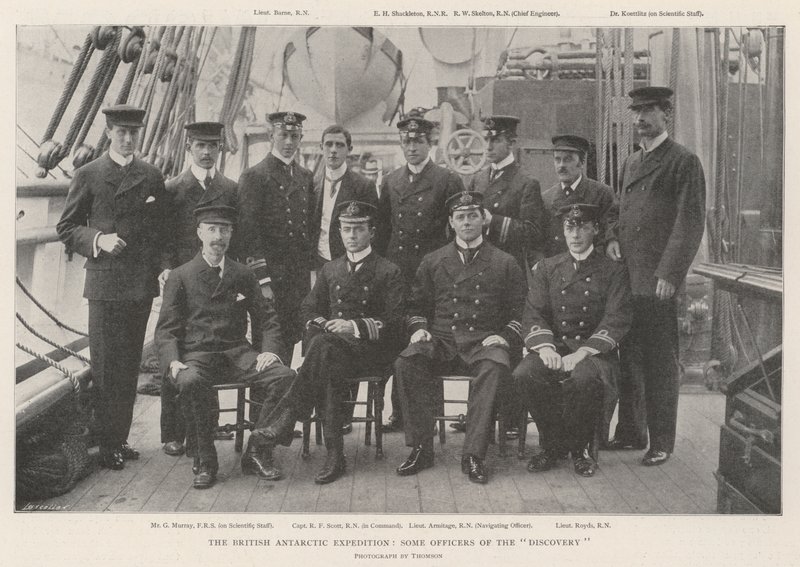 The British Antarctic Expedition, some Officers of the Discovery by English Photographer