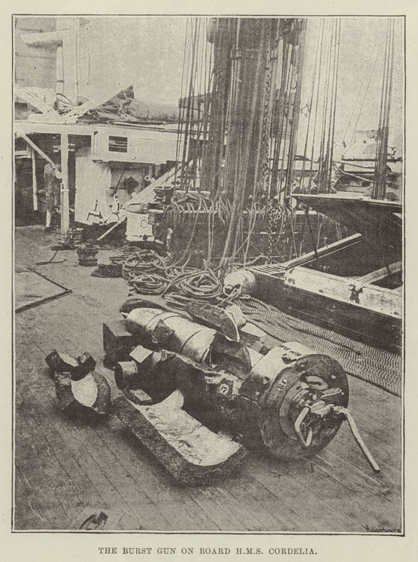 The Burst Gun on Board HMS Cordelia by English Photographer