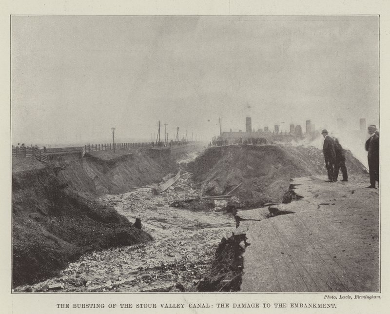 The Bursting of the Stour Valley Canal, the Damage to the Embankment by English Photographer