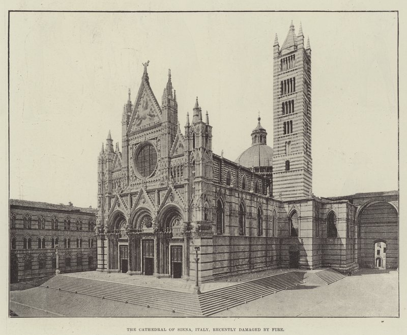 The Cathedral of Siena, Italy, Recently Damaged by Fire by English Photographer