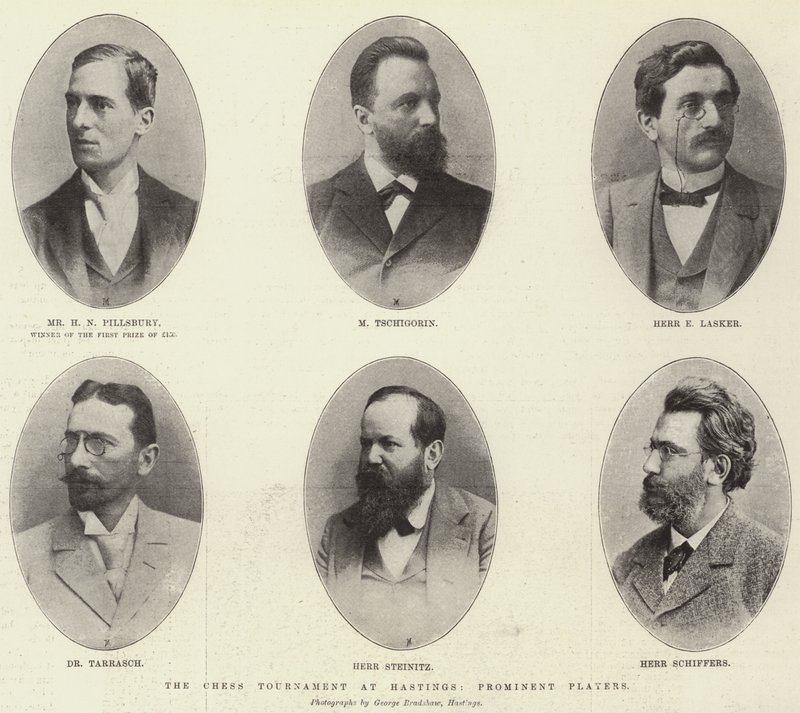 The Chess Tournament at Hastings, Prominent Players by English Photographer