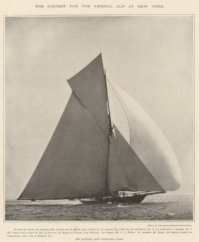 The Contest for the America Cup at New York by English Photographer