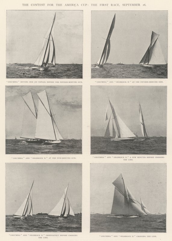 The Contest for the America Cup, the First Race, 26 September by English Photographer