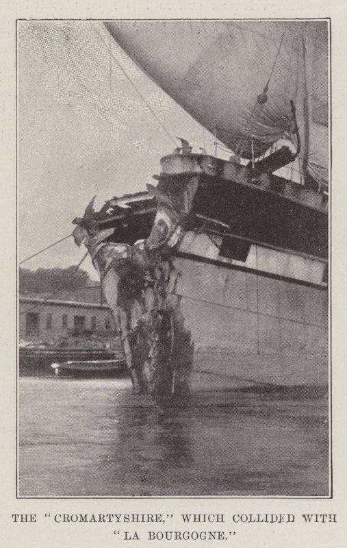 The Cromartyshire, which collided with La Bourgogne by English Photographer