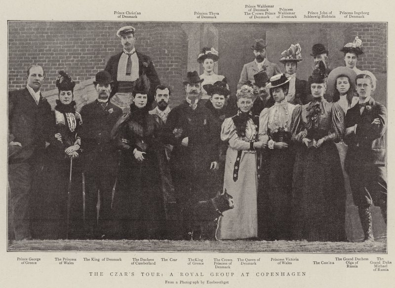The Czars Tour, a Royal Group at Copenhagen by English Photographer