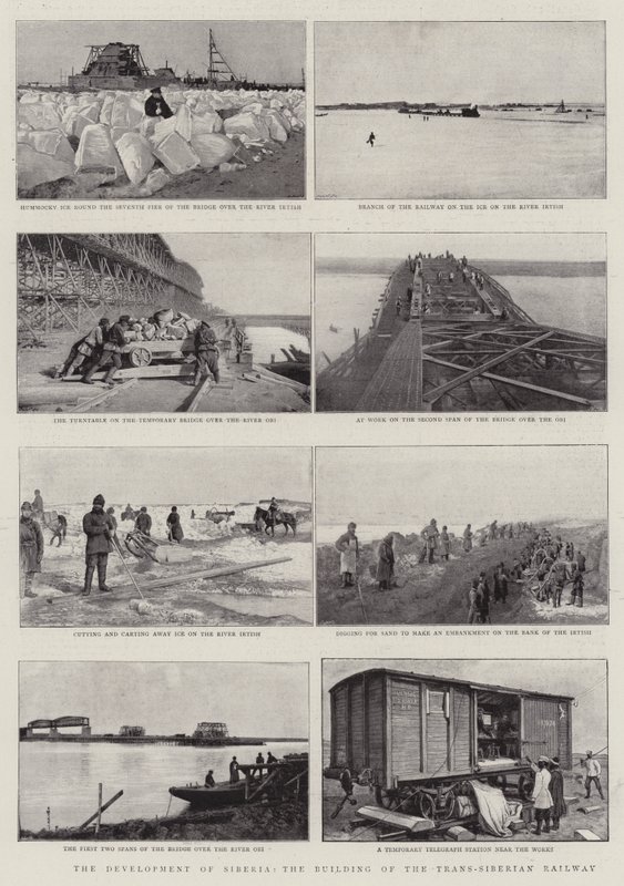 The Development of Siberia, the Building of the Trans-Siberian Railway by English Photographer