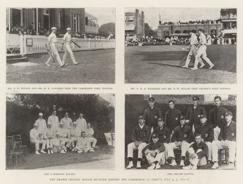 The Drawn Cricket Match between Oxford and Cambridge at Lords, 4, 5, and 6 July by English Photographer