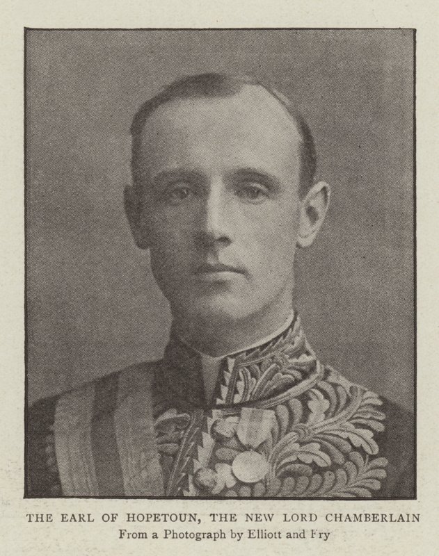 The Earl of Hopetoun, the New Lord Chamberlain by English Photographer