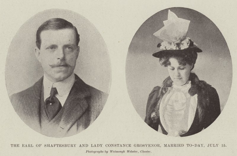 The Earl of Shaftesbury and Lady Constance Grosvenor, Married Today, 15 July by English Photographer