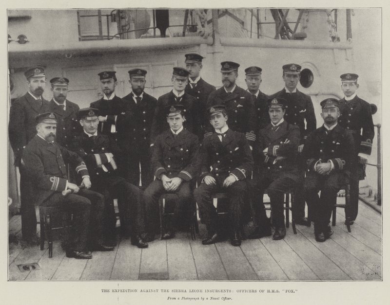 Expedition against the Sierra Leone Insurgents, Officers of HMS Fox by English Photographer