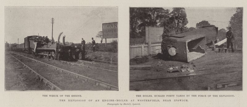 The Explosion of an Engine-Boiler at Westerfield, near Ipswich by English Photographer